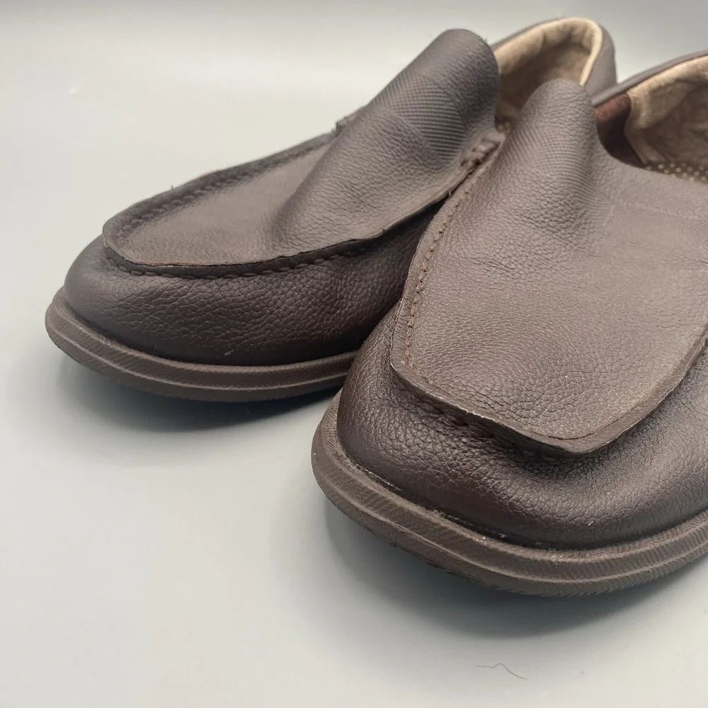 Skechers Mens Size‎ 13 On The Go BIONIC MOC Brown Leather Shoes Goga Mat